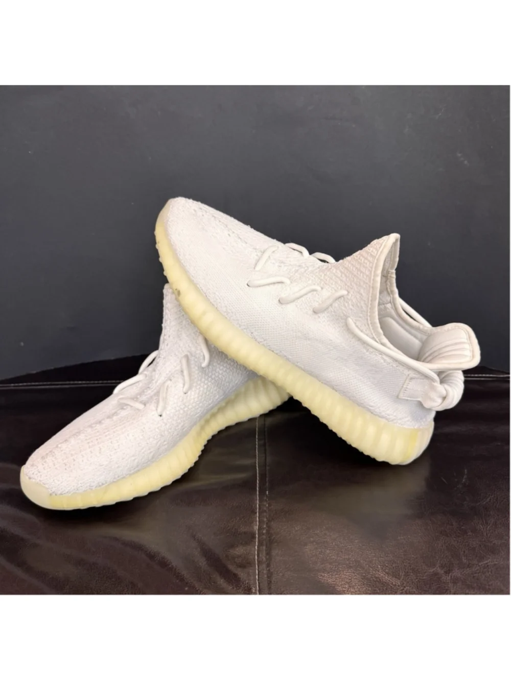 Adidas Yeezy Boost 350 V2 Low Sneakers Size:9 Men Cream Triple White